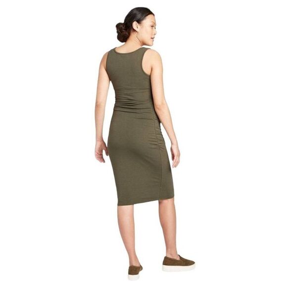 Isabel Maternity Dress Women's MEDIUM Green Sleeveless Stretchy Scoop-Neck NEW - Picture 13 of 13